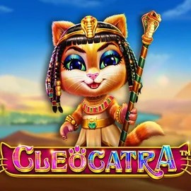 Cleocatra slot logo by Pragmatic Play at SpinDog Casino