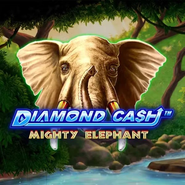 Slots logo of Diamond Cash Mighty Elephant from Greentube at SpinDog Casino