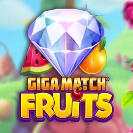 Giga Match Fruits game by RubyPlay – logo hosted on SpinDog Casino