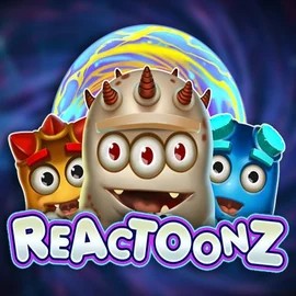 Slots logo of Reactoonz from Play'n GO at SpinDog Casino