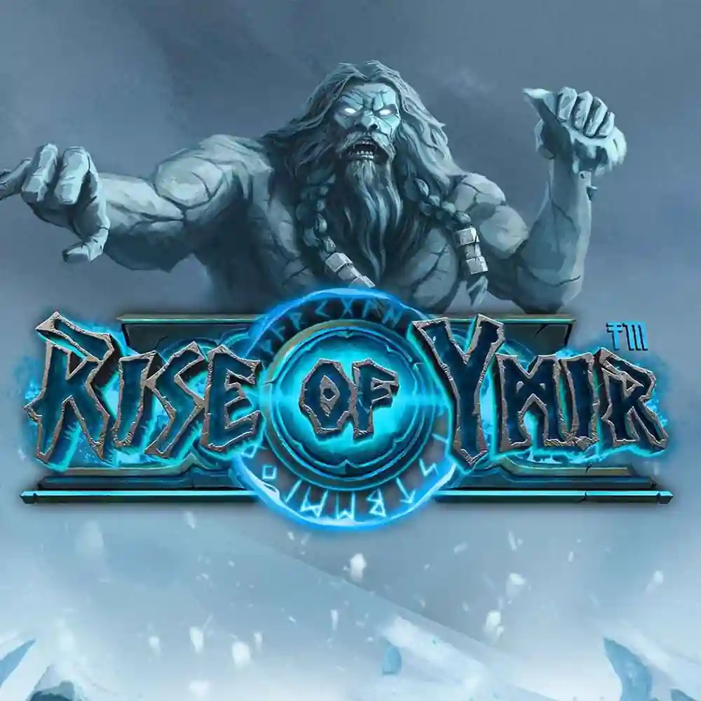 Rise of Ymir online game logo by Hacksaw Gaming on casinospindogs.uk